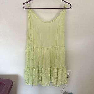 O'Neill Green Tiered Sleeveless Tank Top Coverup